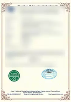 CE/CSA/ISO 9001/Patent Certificate